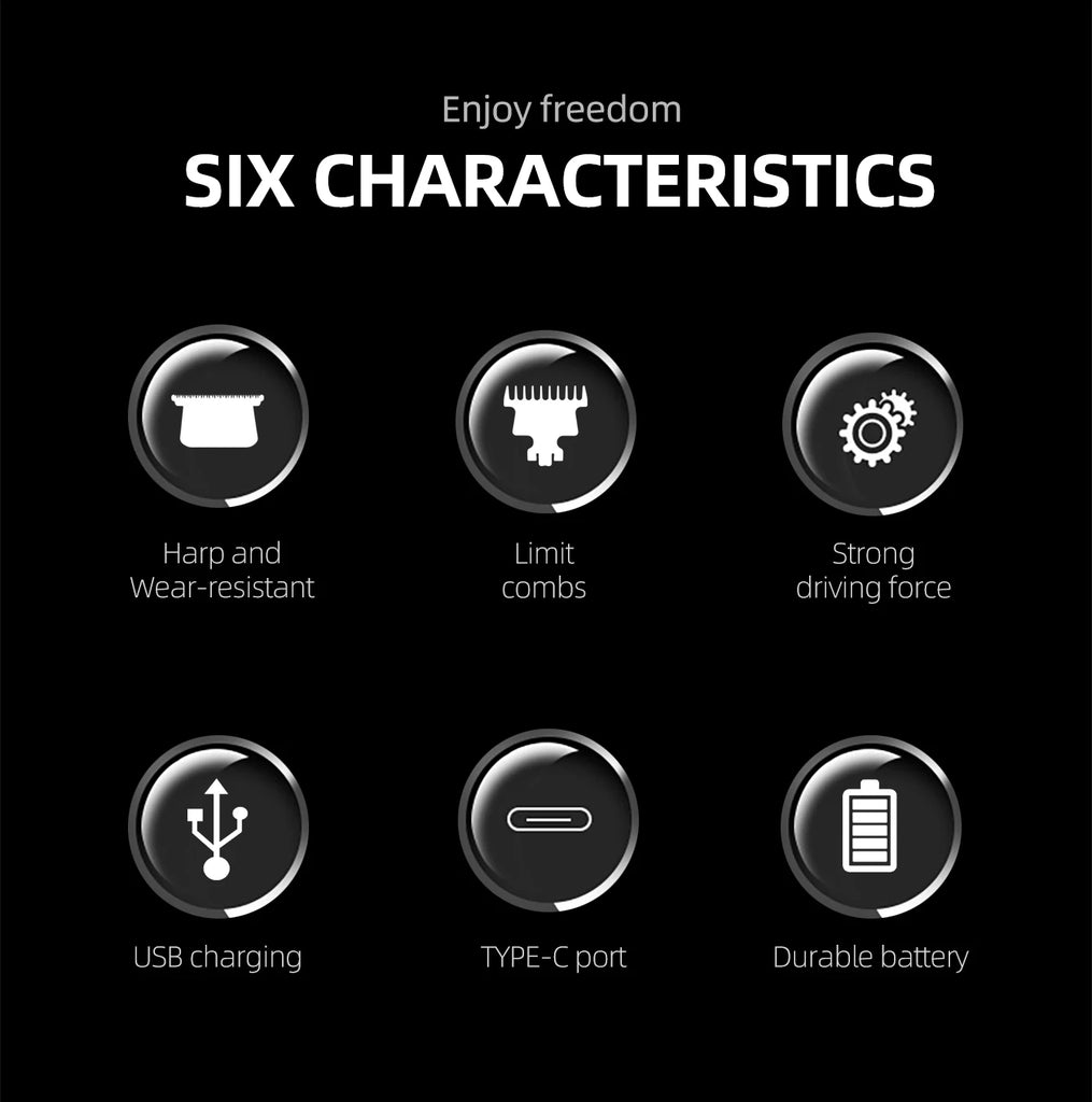 Kemei KM2299 Professional Hair Clipper 0mm Zero Gapped Carving Clipper Men's Cordless Hair Trimmer Electric Hair Cutting Machine