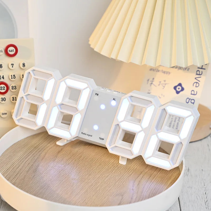 Digital Wall Clock, Desktop Clock, Home Decor, Indoor LED Table Clock, Living Room Wall Clock