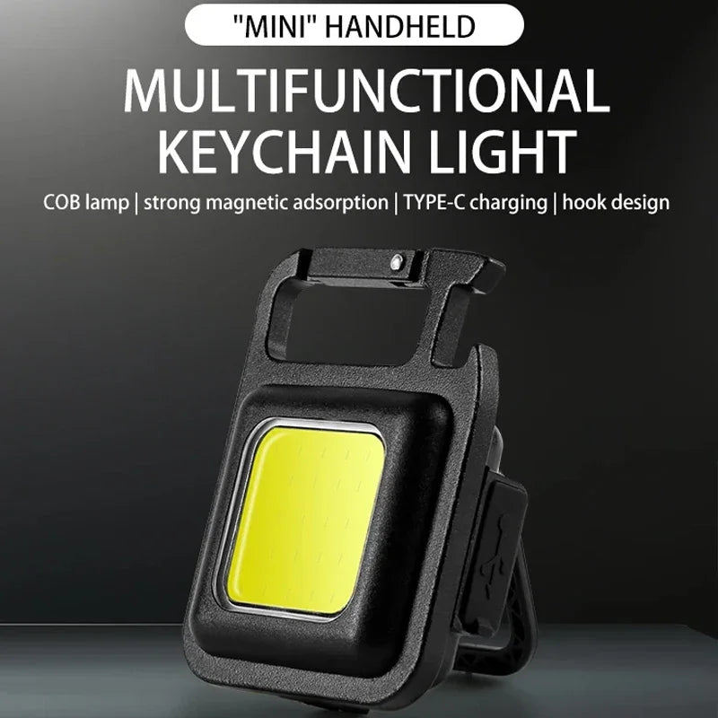 Keychain Light Outdoor Emergency Camping Pocket Lamp Mini LED Flashlight Camping Hiking Light Beer bottle opener small ornament