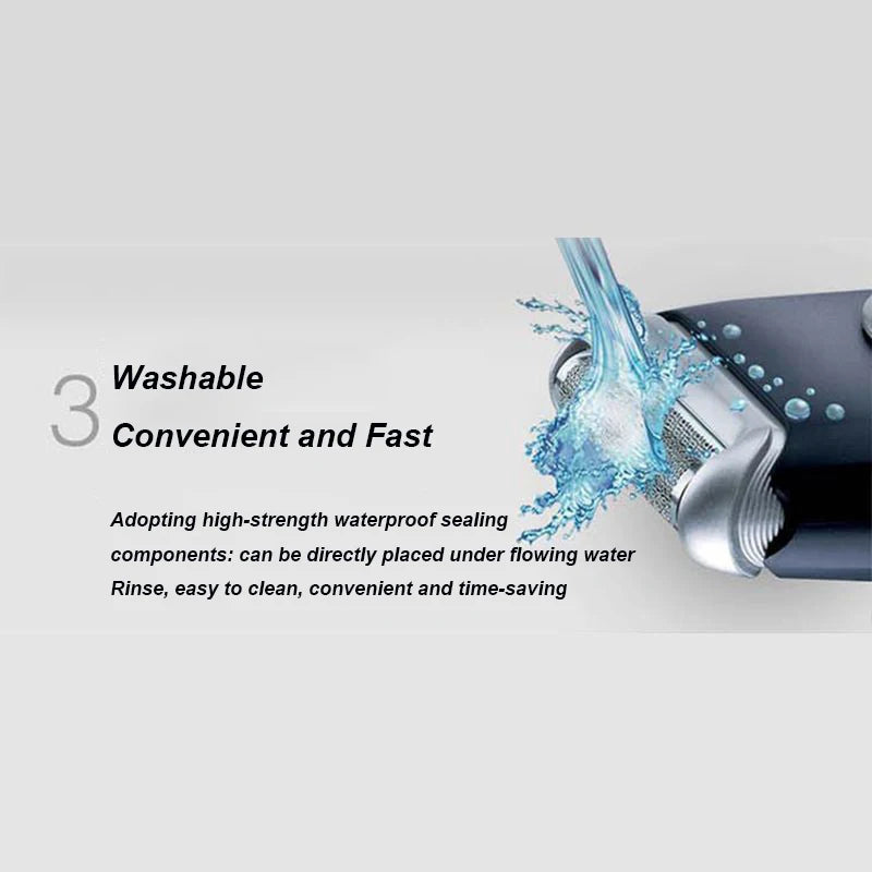 Braunn Shaver M60S Electric Razor Battery Portable Mobile Shave Washable Mini Shaver Beard Shaving Machine For Men