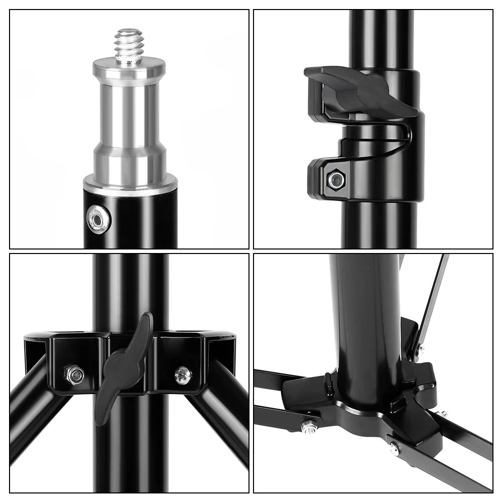 Heavy Duty Metal 2m 2.4m 2.8m Tripod Light Stand Max Load to 5KG Tripod for Photo Studio Softbox Video Flash ReflectorLighting