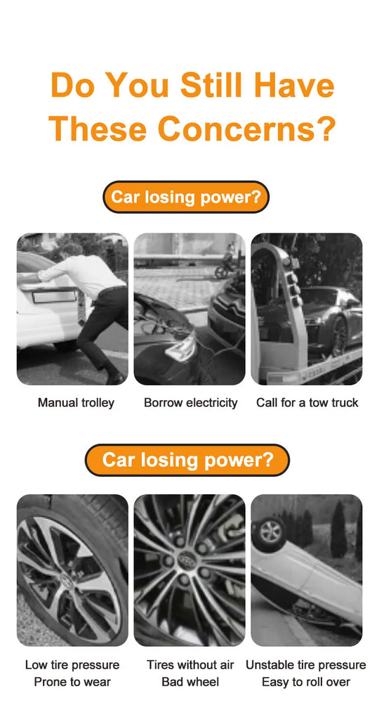 2 in 1 Car Jump Starter with Air Compressor Car Battery Emergency Boosters 1200A 12V Power Bank Portable Starting Device