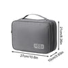 Black Oxford Cloth Electronic Accessory Storage Bag, Cube Travel Bag, Portable Data Cable Headphone Organizer Bag Office suppli