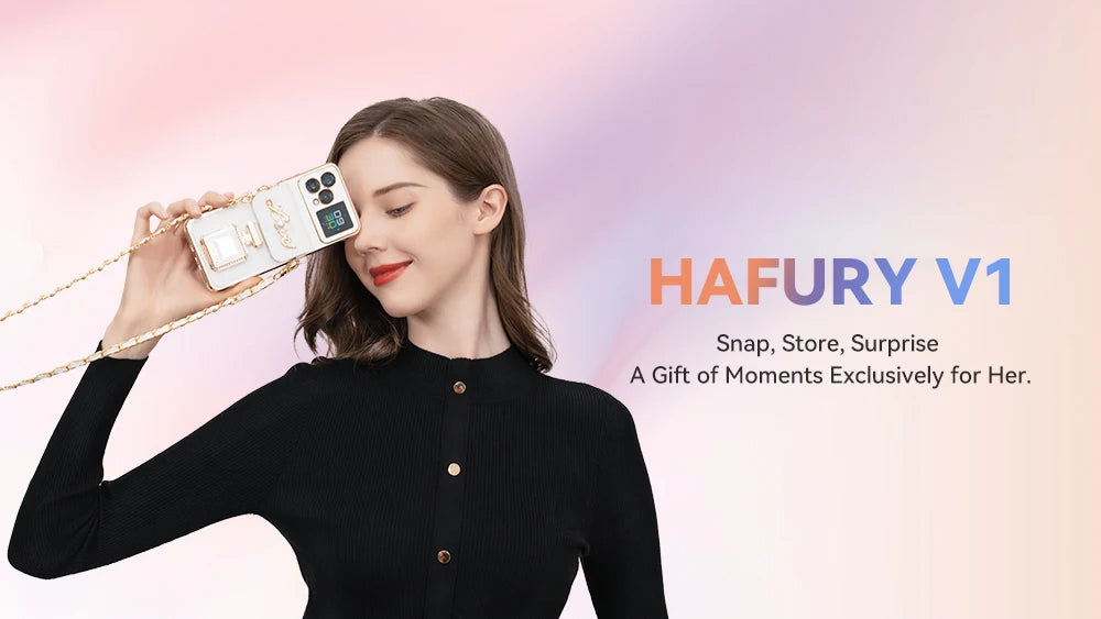 Cubot Hafury V1, Smartphone Android, 16GB RAM(8GB+8GB), 256GB ROM, Dual Screen, 64MP Camera, NFC, Global Version, Dual 4G Phone