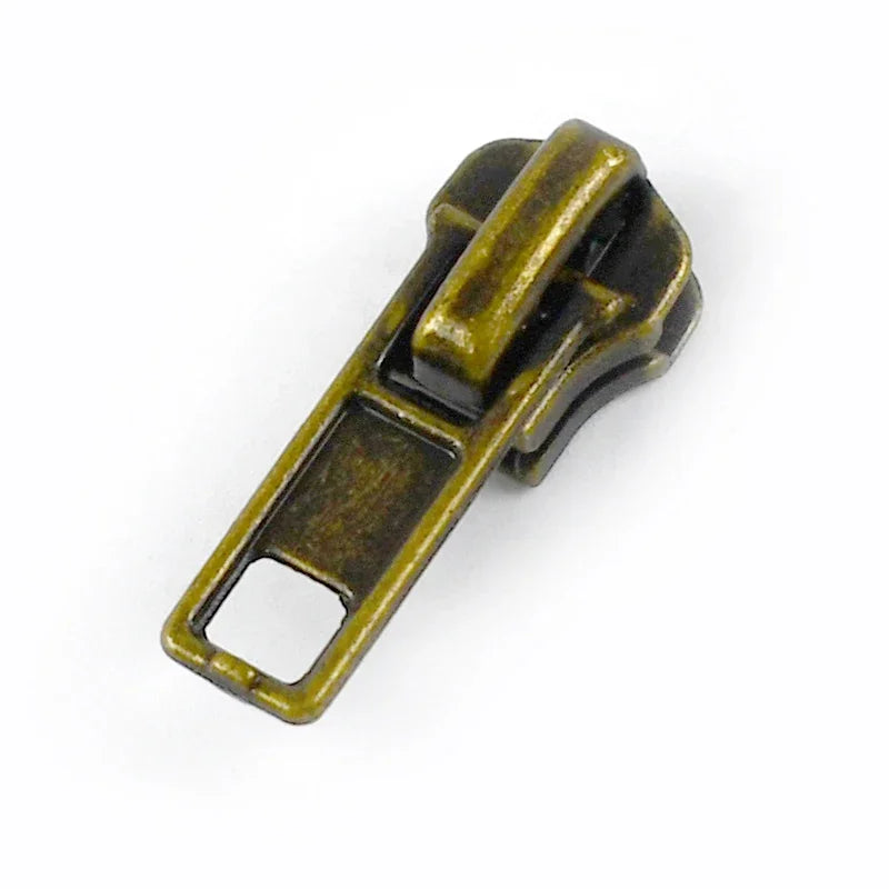 5/10Pcs Meetee 5# Bronze Zipper Slider Pull for Metal Zippers Sewing Bag Zips Puller Head Clothes Zip Repair Kit DIY Accessories