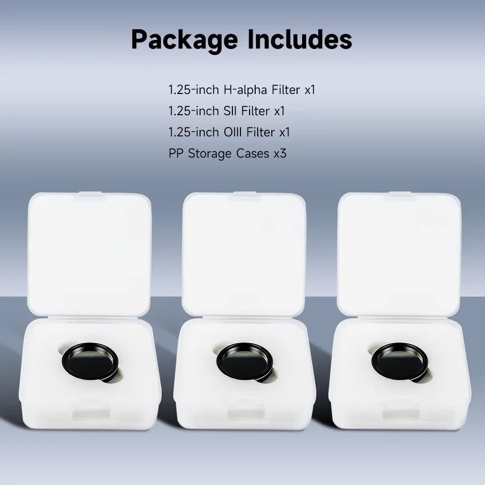 Svbony SV227 2/1.25inch Filter 5nmH-Alpha SII-CCD OIII-CCD Narrow Band for Astronomy Telescope Deep Space Planetary Photography