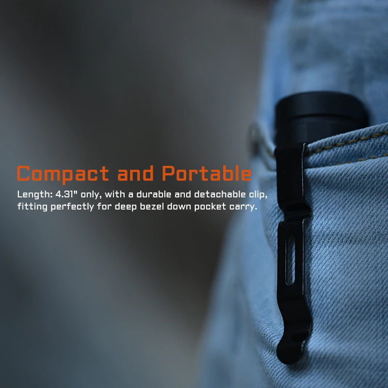 ACEBEAM EC20 new released Led flashlight EDC LUXEON HL4X Leds 2800 lumens 340 meters 18650 battery multi-color auxiliary lights