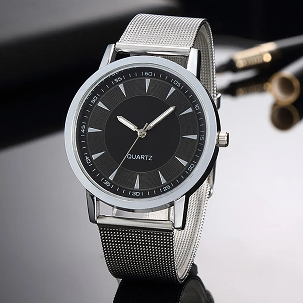Luxury Women Watches 2025 New Stylish Silver Minimalist Business Ladies Quartz Watch Breathable Leather Steel Clock Reloj Mujer