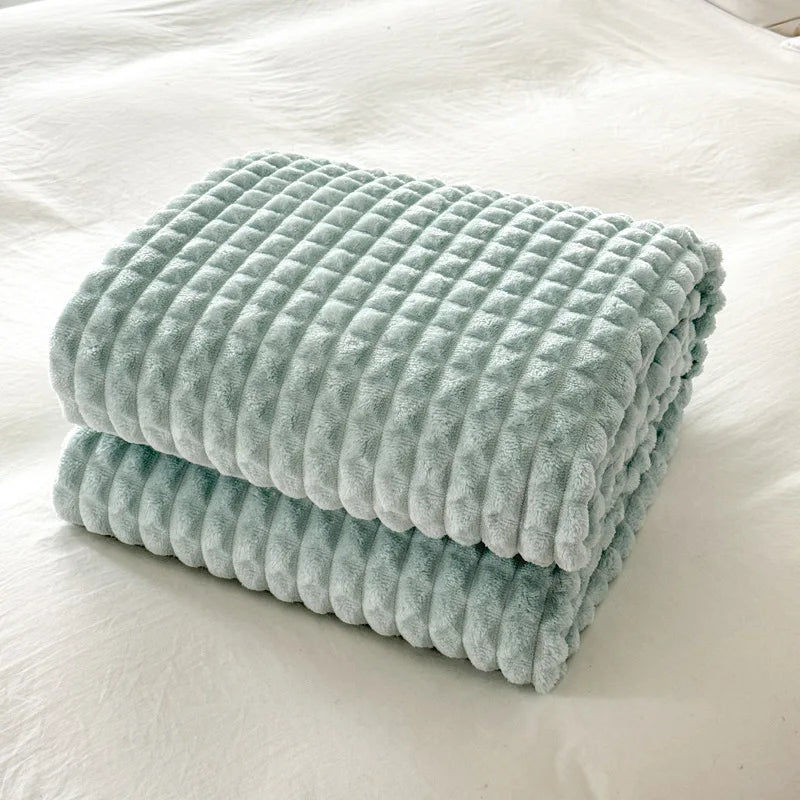 New Winter Blanket Home Warm Office Lunch Break Blanket Sofa Cover Bedspread Travel Blanket  Thick Warm Bedsheet Shawl Alanket