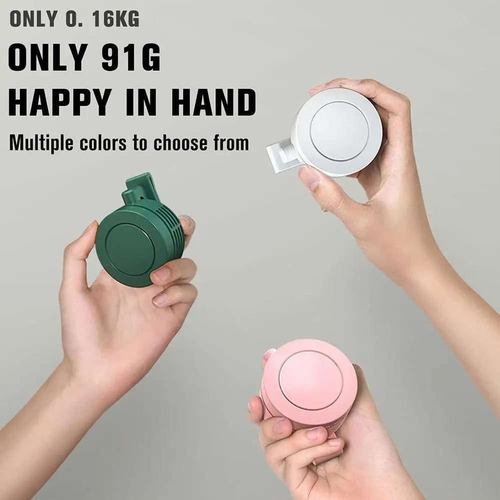 Portable Fan Clip-on Wearable Neck Fan 3-speed Belt Fan Powered By Rechargeable Battery USB Rechargeable Pocket Fan 360 Degree