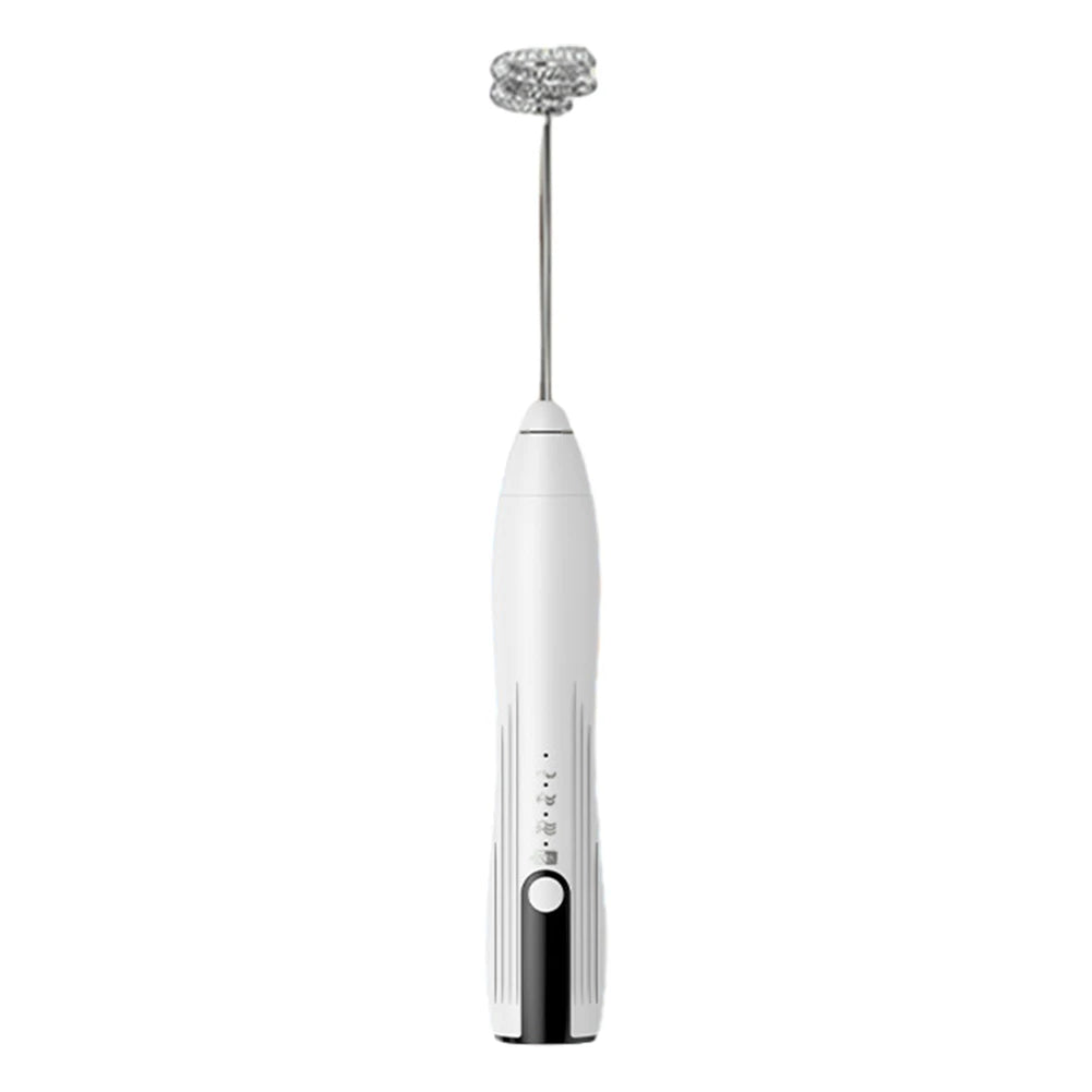 Electric Egg Beater 3 Speeds Mini Stirrer Whipper Stainless USB Rechargeable 1500mAh Wireless for Latte/Cappuccino/Hot Chocolate