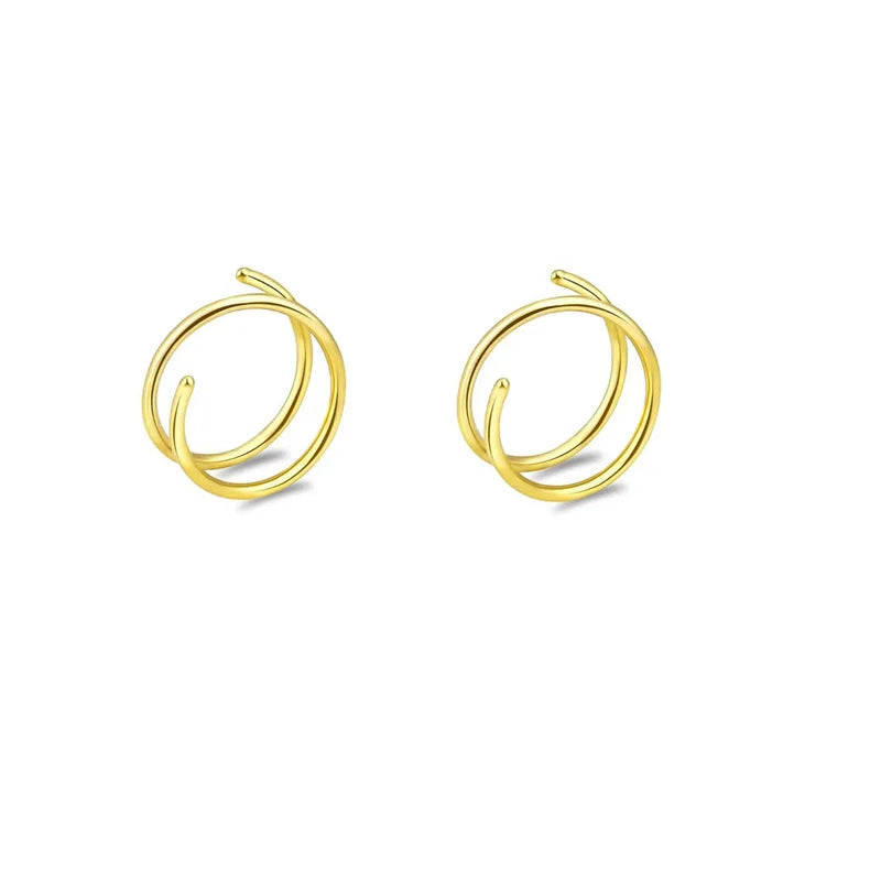 2/3/5Pcs Double Nose Rings for Women, 316L Stainless Steel Lip Rings Labret Ring Nose Hoop Piercing Studs Nose Piercing Jewelry