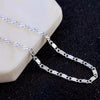40-75cm 18k Gold 925 Sterling Silver Charm 2mm Flat Chain Necklaces For Women Men Luxury Fashion Party Wedding Jewelry