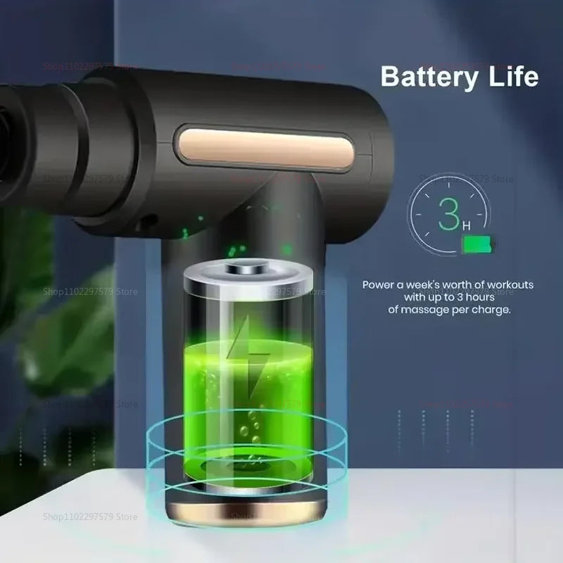 Fascial Massage Gun Electric Percussion Pistol Massager Body Neck Back Deep Tissue Muscle Relaxation Fitness Tool For Shoulder