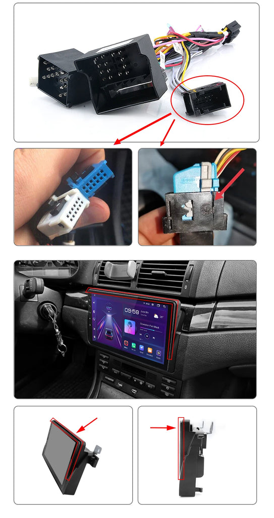 Junsun Wireless CarPlay for Apple Android Auto Car Radio for BMW E46 M3 X5 1998-2006 GPS RDS Touch Screen