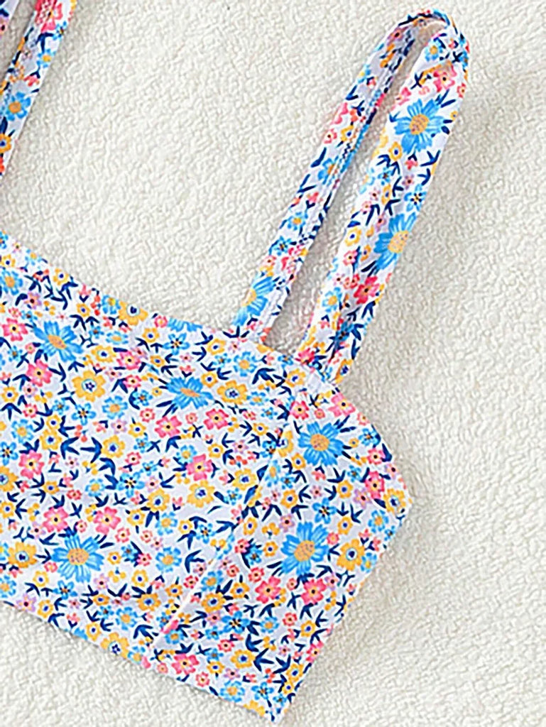 Sexy Floral Print Female Swimsuits Women Bikini 2025 Swimwear High Waisted Bikinis Sets Two Pieces Bandeau Bathing Suit Beahwear