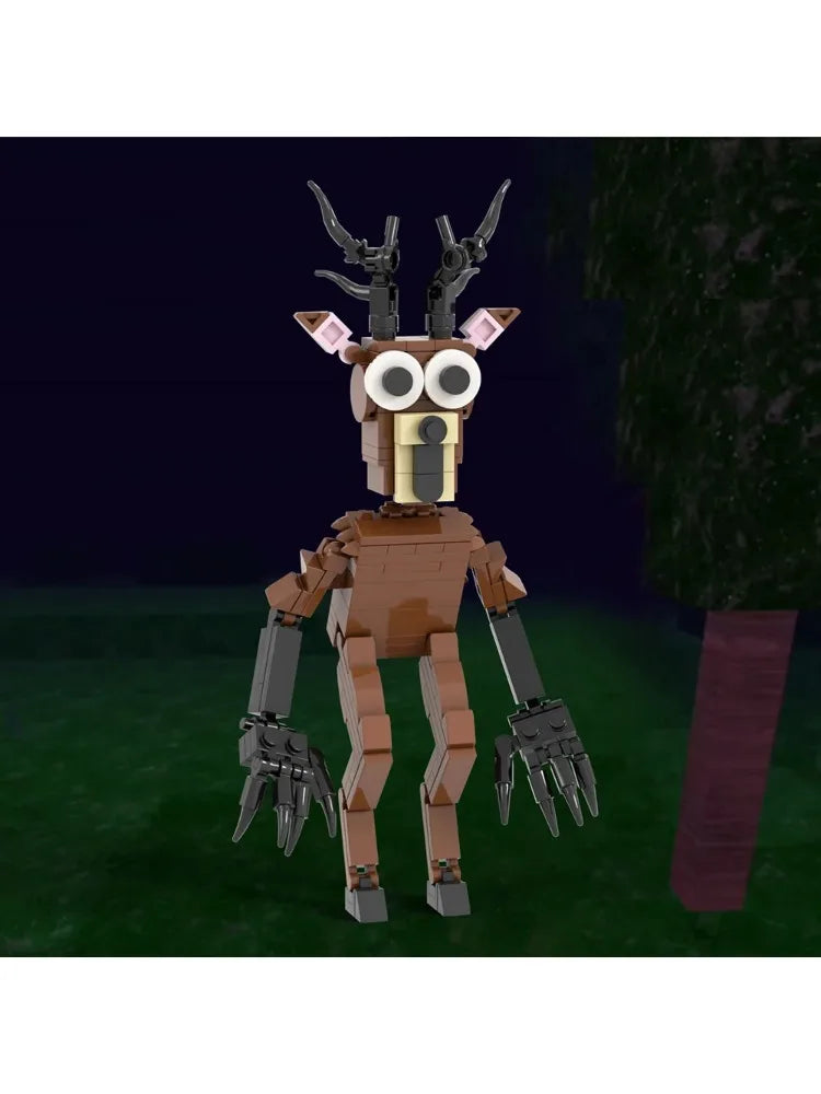 99 Nights in The Forested Owl Deer Large Collection Bricks Toys Halloween MOnster Model BUilding Blocks Kids Construction Toy