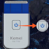 Kemei Electric Mini Reciprocating Razor Men Mobile Portable Electric Cordless Shaver Rechargeable Single Blade Shaving Machine