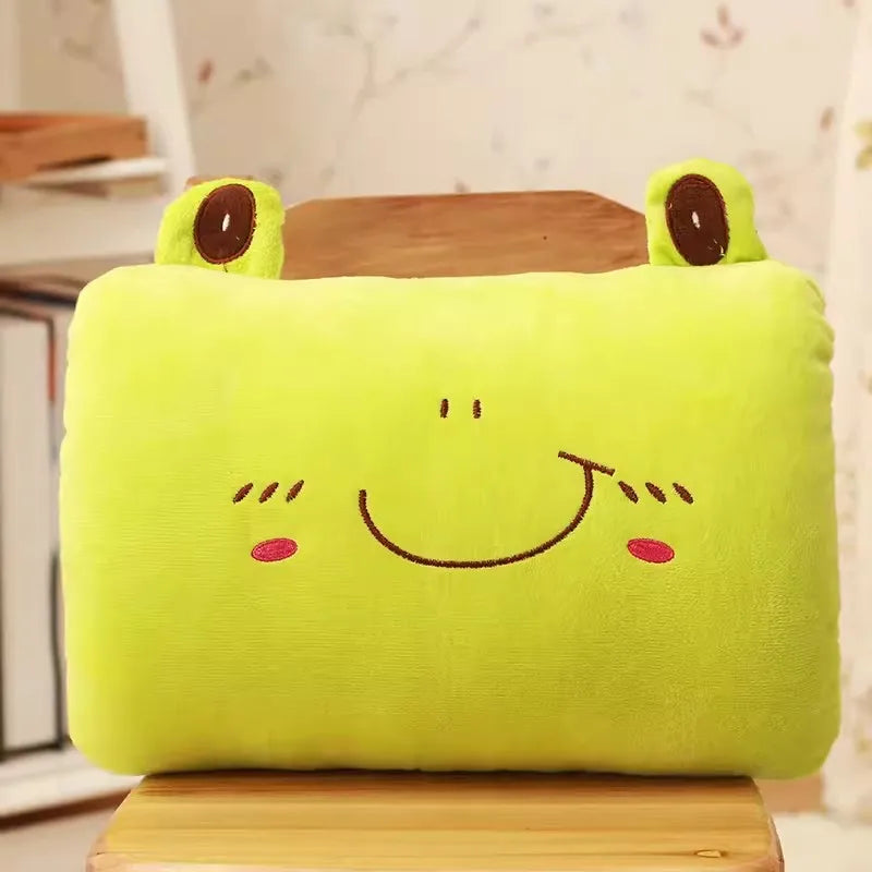 Lovely Gray Cat Kitten Panda Frog Strawberry Pig Cute Animal Soft Stuffed Plush Toy Hand Warm Girl Boy Birthday Christmas Gift