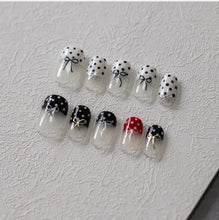 Load image into Gallery viewer, Lovely Gold Silver Black White Line Bowknot 3D Self Adhesive Nail Art Decorations Stickers Ribbon Cute Manicure Decals Wholesale