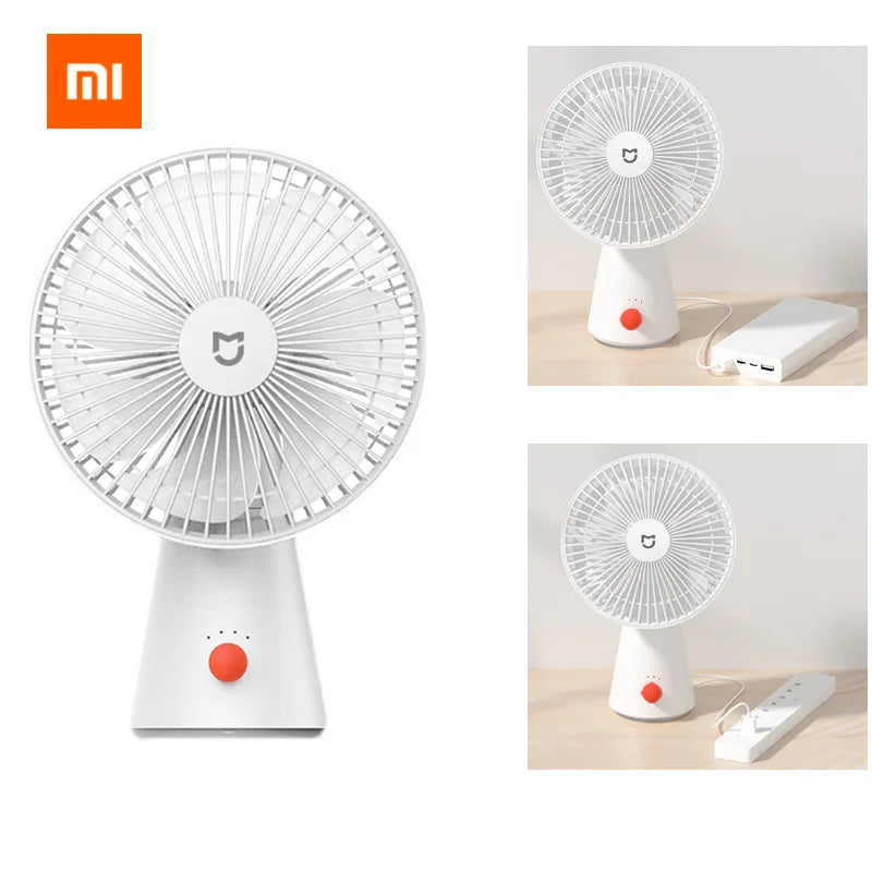 2022 New Xiaomi Mijia Desktop Mobile Fan Desktop / Handheld Dual-use, Soft Air For Office School Usb Charging 4000mAh