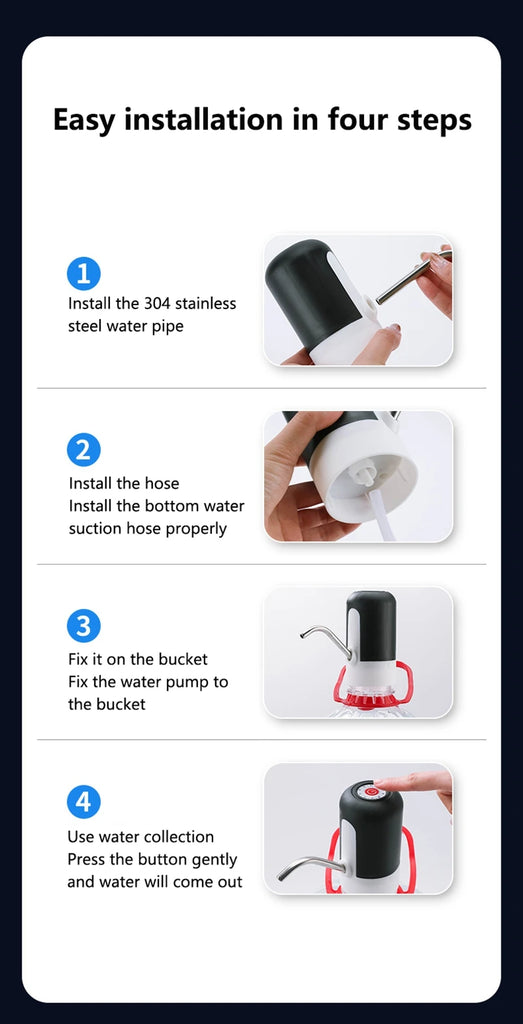 Xiaomi Electric Wireless Pumping Water Bottled Automatic Dispenser Bottle USB Rechargeable Electric Water Dispenser Bottle New