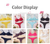 Ladies Smooth Comfortable Thin Underwear Women Sexy Nightwear Inner Solid Color Sleep Underwear Bra Set