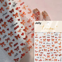 Load image into Gallery viewer, Lovely Gold Silver Black White Line Bowknot 3D Self Adhesive Nail Art Decorations Stickers Ribbon Cute Manicure Decals Wholesale