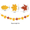 Autumn Leaves Maple Garlands Round Paper Thanksgiving Banner String Home Birthday Party Holiday DIY Wall Fireplace Hanging Decor
