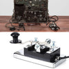 HY-K4 Stainless Steel CW Telegraph Shortwave Radio CW Telegraph Key Morse Key Shortwave Radio Communication Teaching Aids