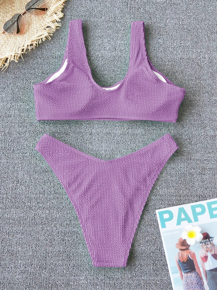 Sexy Bikini 2025 Swimsuit Women Swimwear Push Up Bikini Set Thong Brazilian Bathing Suit Beach Wear Biquini Bather Female