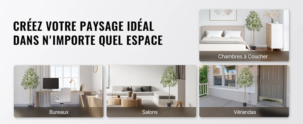 SucceBuy Artificial Olive Tree 4/5/6FT Tall Faux Plant Secure PE Material Anti-Tip Tilt Protection Low-Maintenance Tree for Home