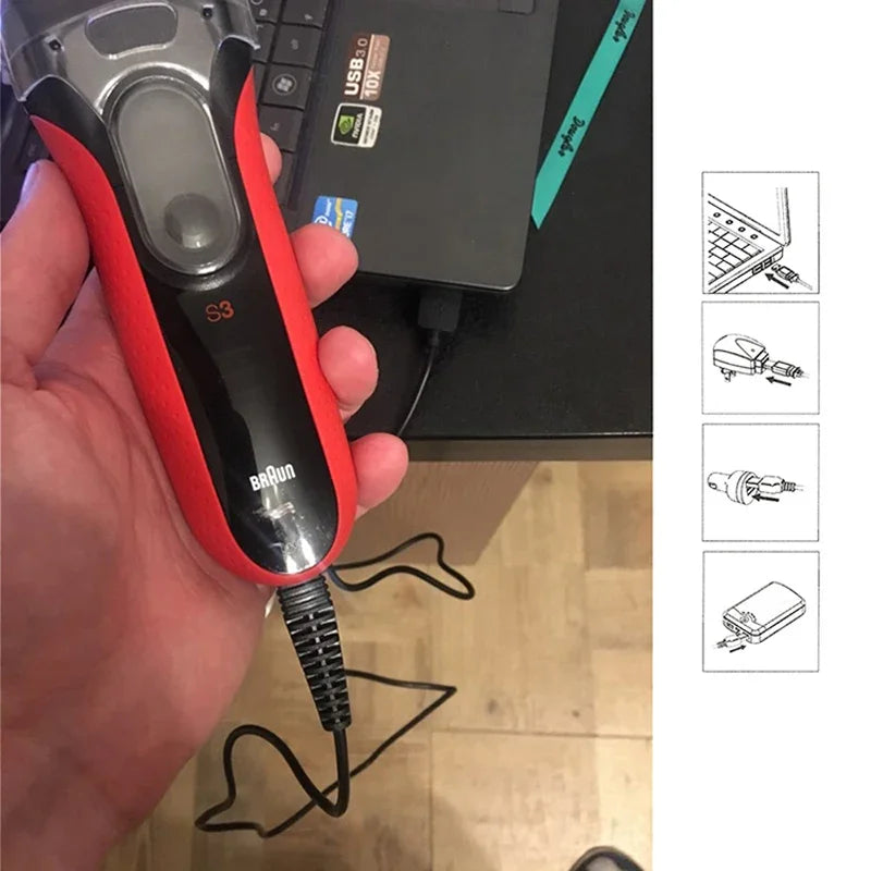 Universal Charger for Braun Shaver Series Series 1 2 3 4 5 6 7 9 C Z Charging Cable 5V 1A AC Power Adapter Braun Charger Cord