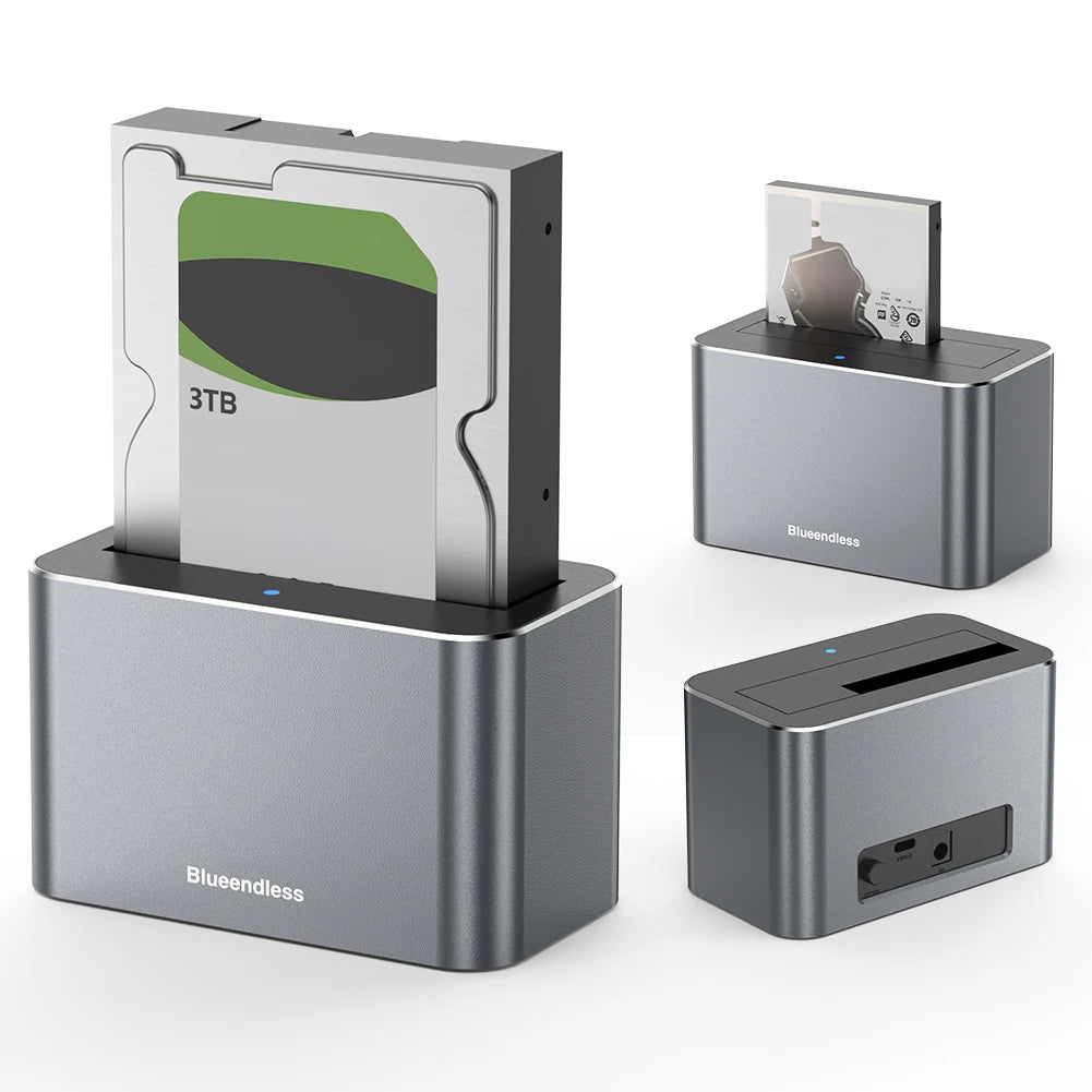 Hard Drive Dock SAS To USB 3.0 Adapter Support Up To 20TB USB External Disk Box Enclosure Case for 2.5/3.5 in SATA/SAS HDD SSD