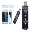 NVME To USB Adapter 10Gbps USB 3.1 Gen 2 To M.2 NVMe SSD Converter Adapter Max 2TB Support UASP TRIM for 2280 2260 2242 2230 SSD