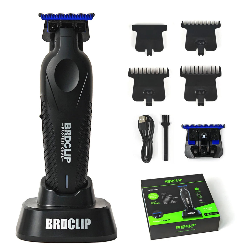 BRDCLIP BRD9615 9000PRM Professional Men's Hair Trimmer Barber Finish Electric Clipper DLC Blue Blade Hair Cutting Machine