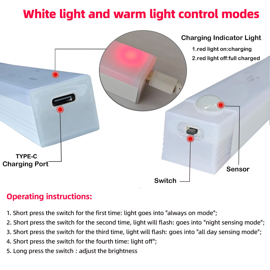 Wireless LED Night Lights Motion Sensor Lights Closet Kitchen Night Lights Bedroom Detector Light Cabinet Staircase Backlit