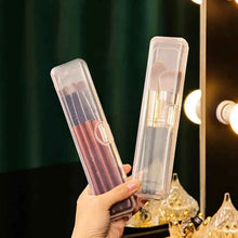 Laai beeld in Galery-kyker, Portable Makeup Brush Organizer Eyebrow Pencil Tableware Chopsticks Transparent With Cover Storage Box Kitchen Accessories
