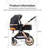 Luxury Baby Stroller 3 in 1 Newest Easy Folding Multifunctional Stroller Travel Portable Baby Carriage Safety Seat EU Standard