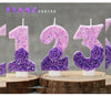 0 1 2 3 4 5 6 7 8 9 Birthday Candle 1 Years Purple Flower Birthday Candles for Cake Purple Children's Birthday Candle Decoration