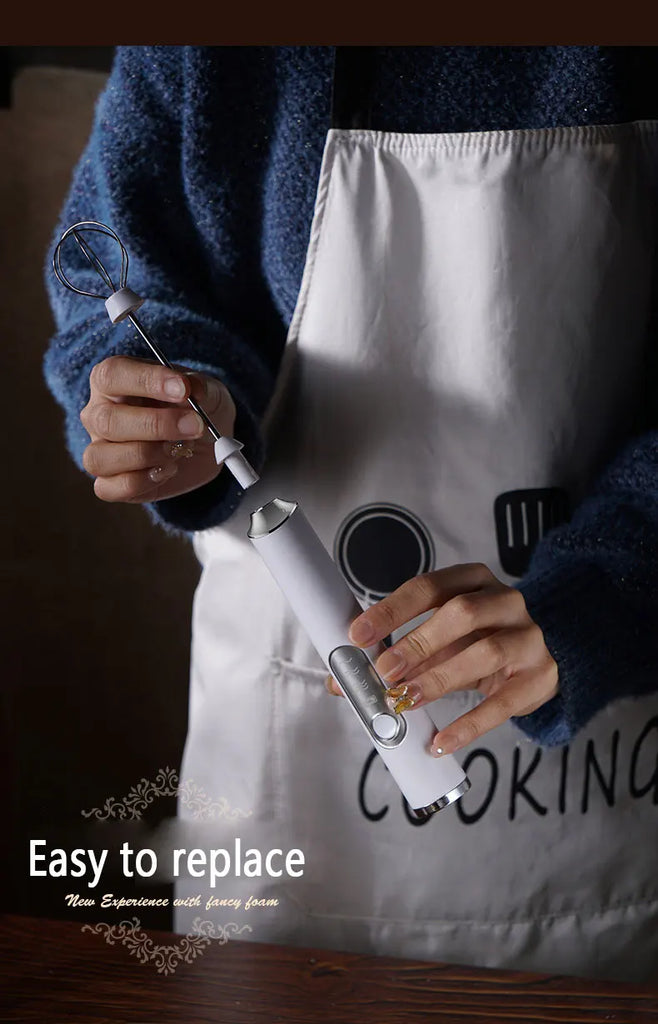 Portable Rechargeable Electric Milk Frother Foam Maker Handheld Foamer High Speeds Drink Mixer Coffee Frothing Wand whisk