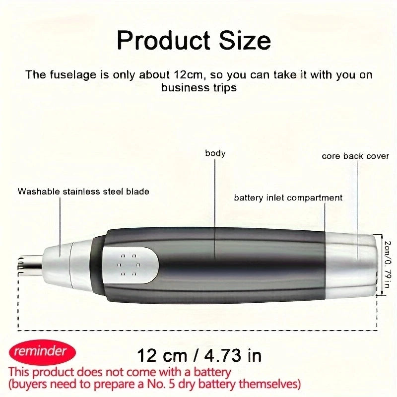 Electric Nose Hair Trimmer Implement Shaver Clipper Men Women Ear Neck Eyebrow Trimmer Shaver Man Clean Trimer Razor Remover Kit