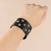 Punk Hip Hop Rock PU Leather Bracelet Unisex Trendy Chain Skull Pentagram Rivet Bracelet Party Jewelry Accessories