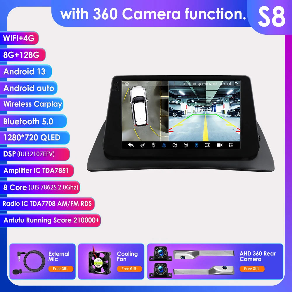 Hizpo Car Radio Android Auto For Renault kangoo 2009-2018 Multimedia Player Carplay GPS Intelligent System NO 2DIN DVD Head Unit