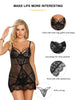 Nighty For Ladies Sexy Lingerie Plus Size XXXL 5XL Soft Eyelash Lace Sheer Erotic Costumes Transparent Babydoll Lingerie Bustier