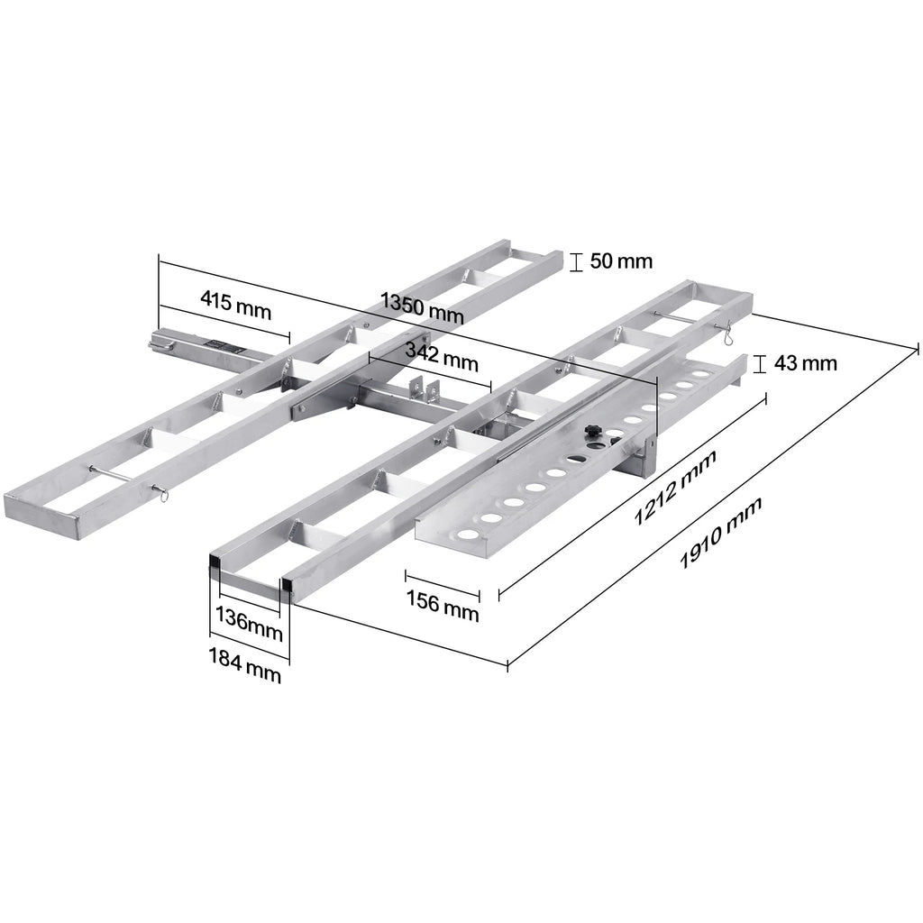 SucceBuy Motorcycle Carrier 2-Bike 600 LBS Aluminum Loading Ramp Scooter Dirt Bike Trailer Hauler for Car Truck with 2" Receiver