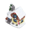 Christmas Decorations Winter Snow Christmas Houses Miniature Indoor Village Building Santa Houses Decor with Warm LED Light
