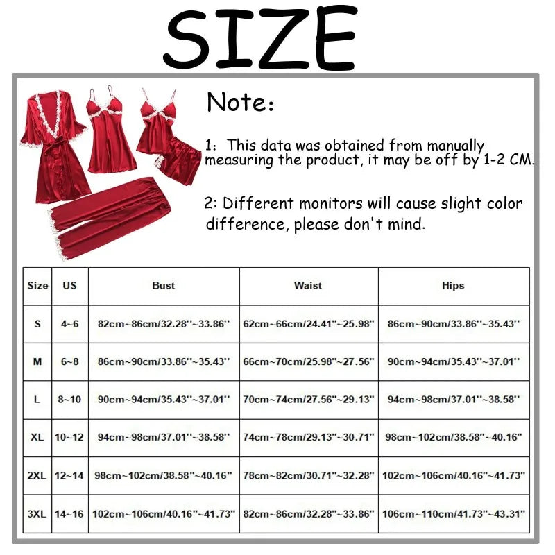 Ladies Underwear Women'S Sexy Nightgown Set 5-Piece Women Sexy Garter Lingerie Set Robes Lace Bodysuit Deep-V Neck Underwear