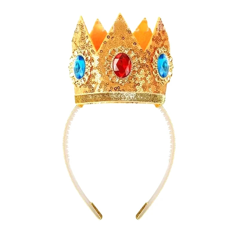 2025 Cartoon Princess Crown Cosplay Pentagram Magic Stick Earring Set Anime Girl Dress Up Halloween Christmas Gift