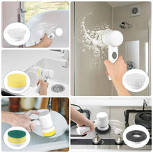 Laai beeld in Galery-kyker, New Wireless Electric Cleaning Brush 5 in 1 Housework Kitchen Dishwashing Brush Bathtub Tile Professional Cleaning Brush